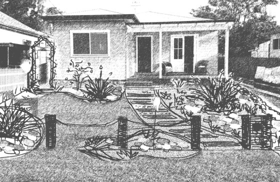 Beach Cottage Garden design